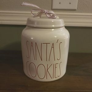 Rae Dunn Christmas Canister 'Santa's cookies'